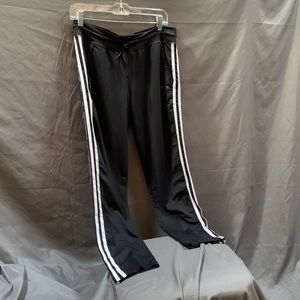 Adidas black and white track suit pants / joggers